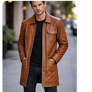 🌟 Host Pick 🌟 Men's plonge leather jacket